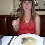 Enjoying a glass of Etna Rosso with my pappardelle at Babbo in NYC. 16.06.12