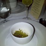 Lemon Biancomangiare with Brown Butter Dates and Pistachios. Babbo, NYC. 16.06.12